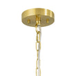 Load image into Gallery viewer, LightFixturesUSA - Vintage Oversized Flat Dome Metal Pendant Light - Chandelier - Brass - 1 - Lt