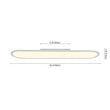 Load image into Gallery viewer, LightFixturesUSA - White Long Oval Warm Dimmable LED Semi Flush Mount - Ceiling Light - 35.4 in -