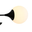 Load image into Gallery viewer, LightFixturesUSA - Wind - Vane Tiered 3 - Light Opal Glass Globe Sputnik Chandelier - Chandelier - Black -