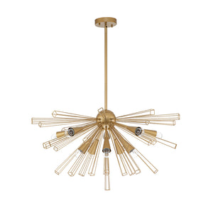 10-Light Geometric Sputnik Sunburst Chandelier