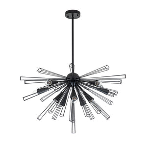 10-Light Geometric Sputnik Sunburst Chandelier