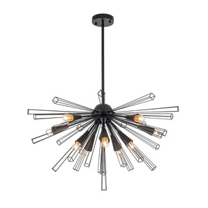 10-Light Geometric Sputnik Sunburst Chandelier