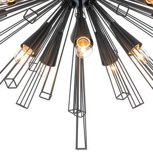 10-Light Geometric Sputnik Sunburst Chandelier