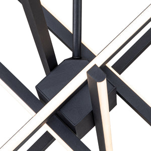 6-Light LED Rod Sputnik Chandelier