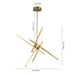 Load image into Gallery viewer, 6-Light LED Rod Sputnik Chandelier