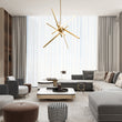 Load image into Gallery viewer, 6-Light LED Rod Sputnik Chandelier