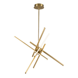 6-Light LED Rod Sputnik Chandelier