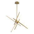 Load image into Gallery viewer, 6-Light LED Rod Sputnik Chandelier