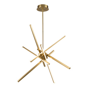 6-Light LED Rod Sputnik Chandelier