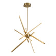 Load image into Gallery viewer, 6-Light LED Rod Sputnik Chandelier