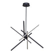 Load image into Gallery viewer, 6-Light LED Rod Sputnik Chandelier