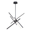 Load image into Gallery viewer, 6-Light LED Rod Sputnik Chandelier