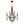 Load image into Gallery viewer, Antique Wood Beaded Empire Chandelier

