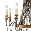 Load image into Gallery viewer, Antique Wood Beaded Empire Chandelier