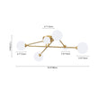 Load image into Gallery viewer, Frosted Bubble Linear Sputnik Semi Flush Mount