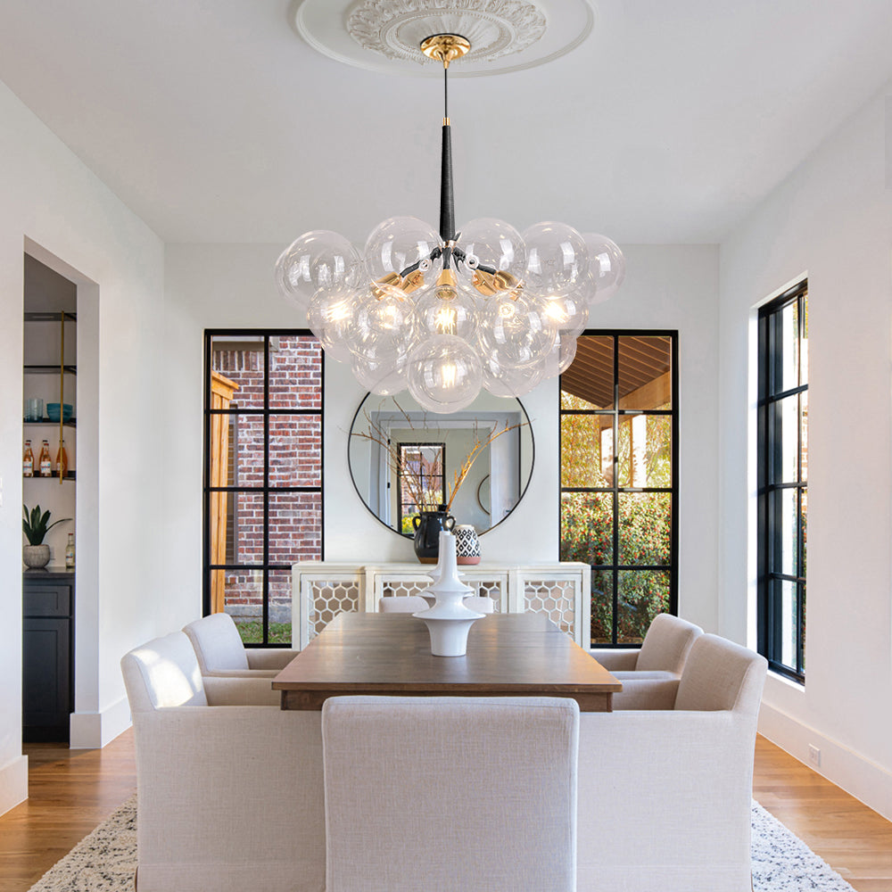 Modern Cluster Glass Ball Chandelier| LightFixturesUSA, Glass