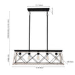 Load image into Gallery viewer, Modern Farmhouse 5-light Kitchen Island Faux Wood Linear Chandelier Pendant