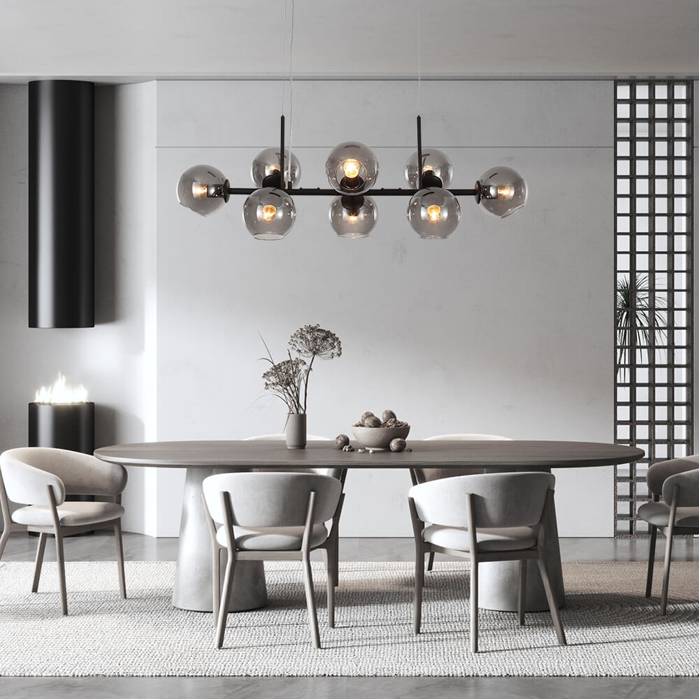 modern globe pendant light for kitchen island