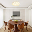 Load image into Gallery viewer, Mid-Century Modern White Flush Mount Light