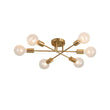 Load image into Gallery viewer, LightFixturesia-6-light Semi Flush Sputnik Light Fixture-Semi Flush Light-Brass-