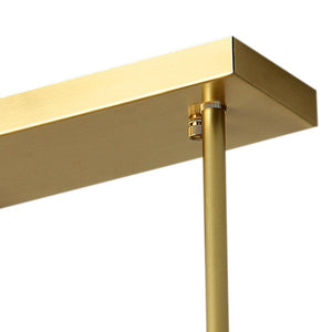 LightFixturesia-Kitchen Island Glass Globe Linear Chandelier-Kitchen Island Pendant-Brass-