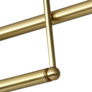 LightFixturesia-Kitchen Island Glass Globe Linear Chandelier-Kitchen Island Pendant-Brass-