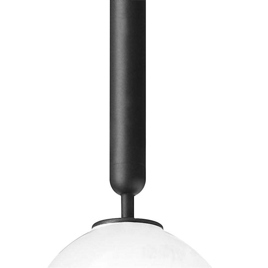 LightFixturesia-Mid-century 1-light Glass Globe Pendant Light-Pendant Light-Black-