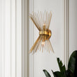 Load image into Gallery viewer, LightFixturesia-Mid-century Modern Starburst Brass Wall Sconce-Wall Sconce-Default Title-