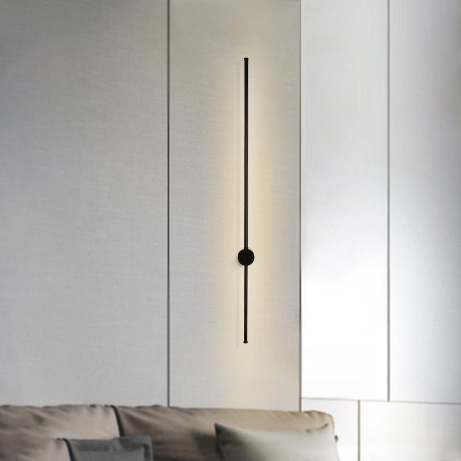 LightFixturesia-Minimalist LED Black Linear Wall Light-Wall Sconce-Default Title-
