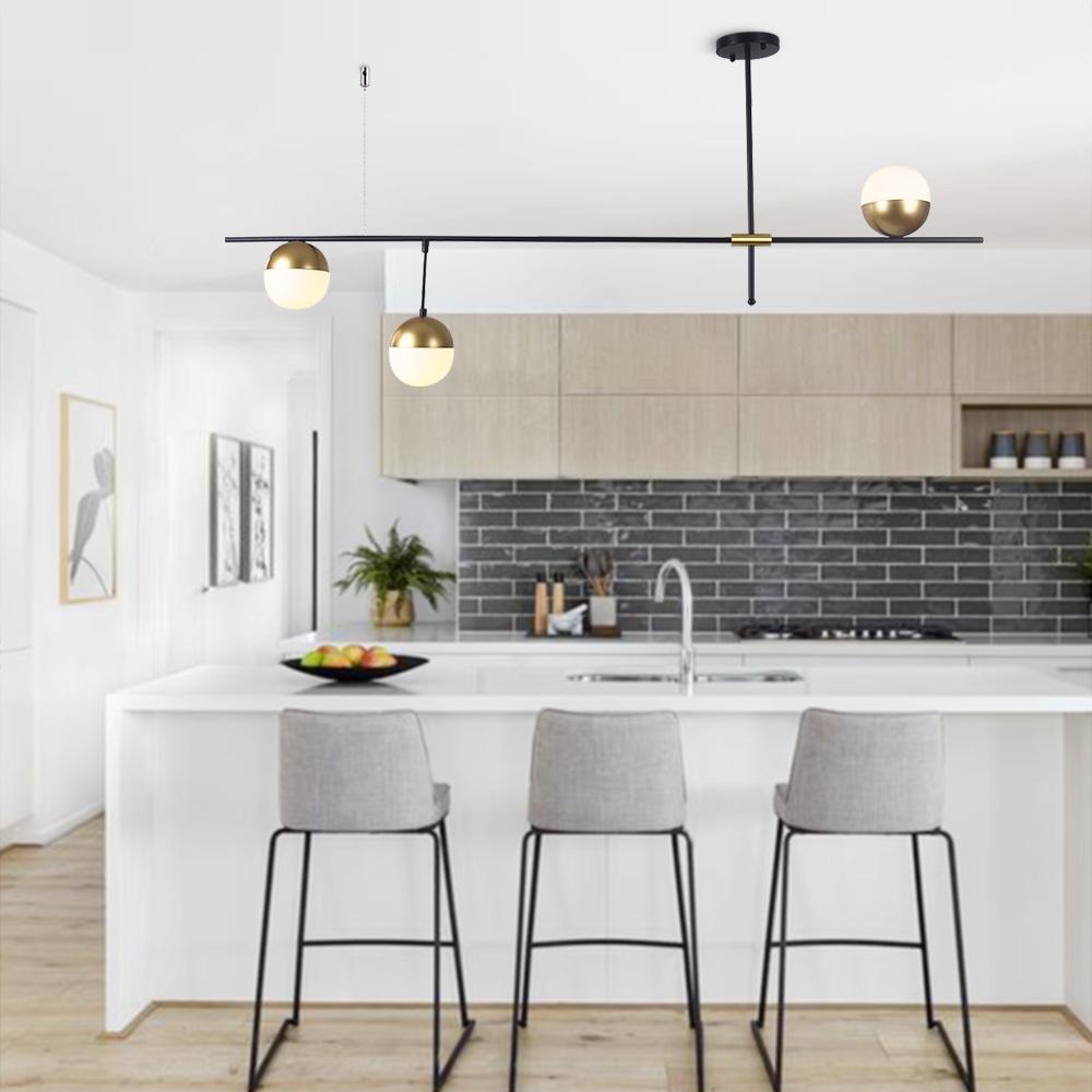 Modern 3-light Linear Island Lighting LightFixturesUSA, 3-light