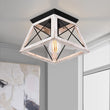 Load image into Gallery viewer, LightFixturesia-Modern Farmhouse Square Flush Mount Light-Flush Mount Light-Default Title-