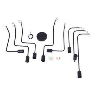 LightFixturesia-Modern Industrial Semi Flush Sputnik Light--Black-