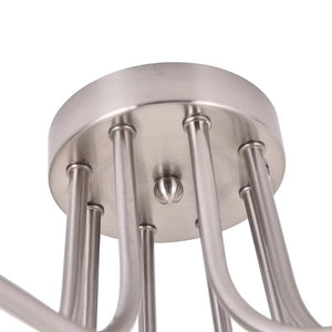 LightFixturesia-Modern Industrial Semi Flush Sputnik Light--Black-