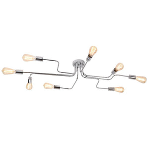 LightFixturesia-Modern Industrial Semi Flush Sputnik Light--Chrome-