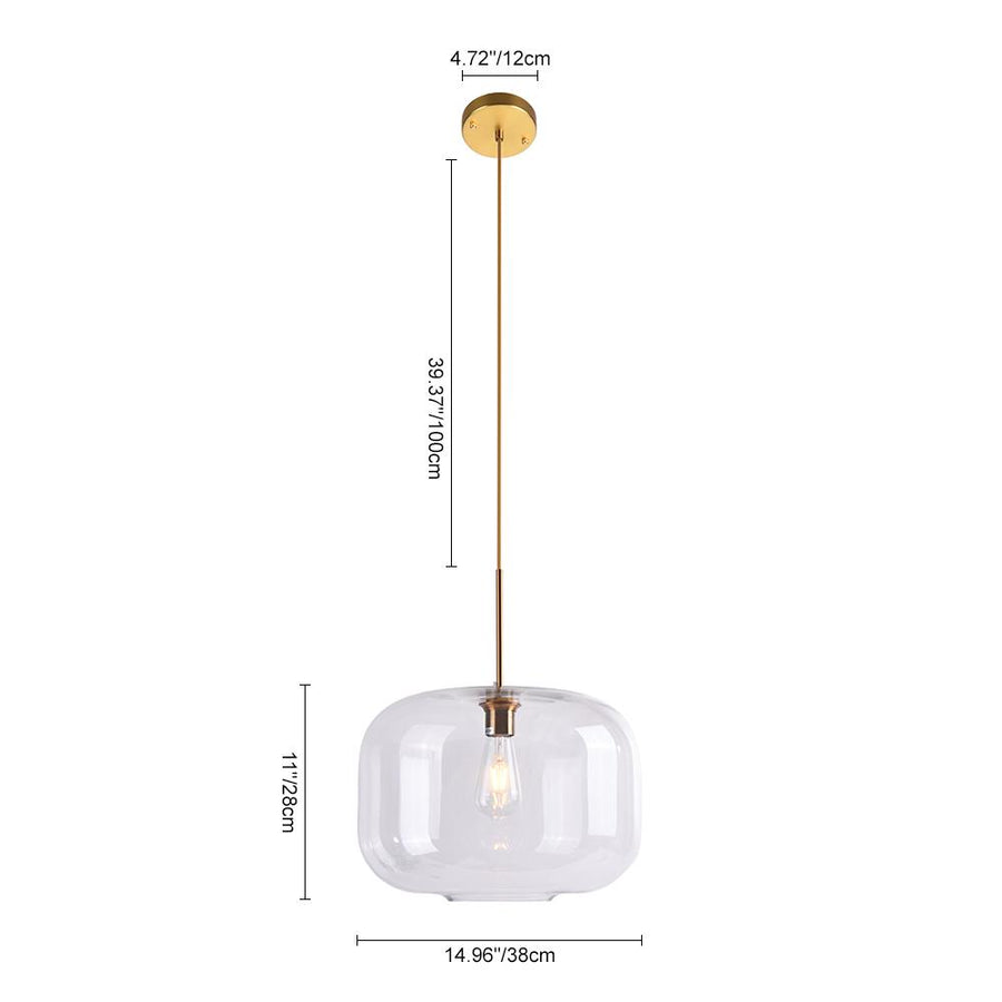 LightFixturesia-Multi Jar Clear Glass Pendant Light-Pendant Light-3 Lt-round Canopy-