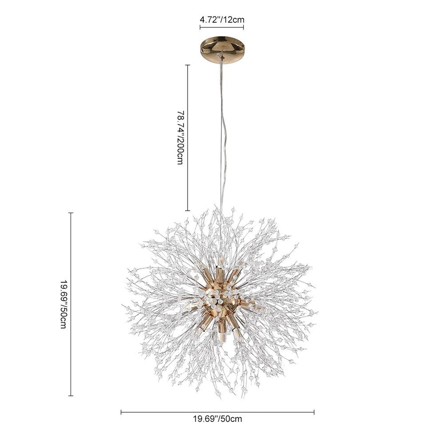 LightFixturesia-Stunning Crystal Firework Sputnik Chandelier-Chandelier-Glod-