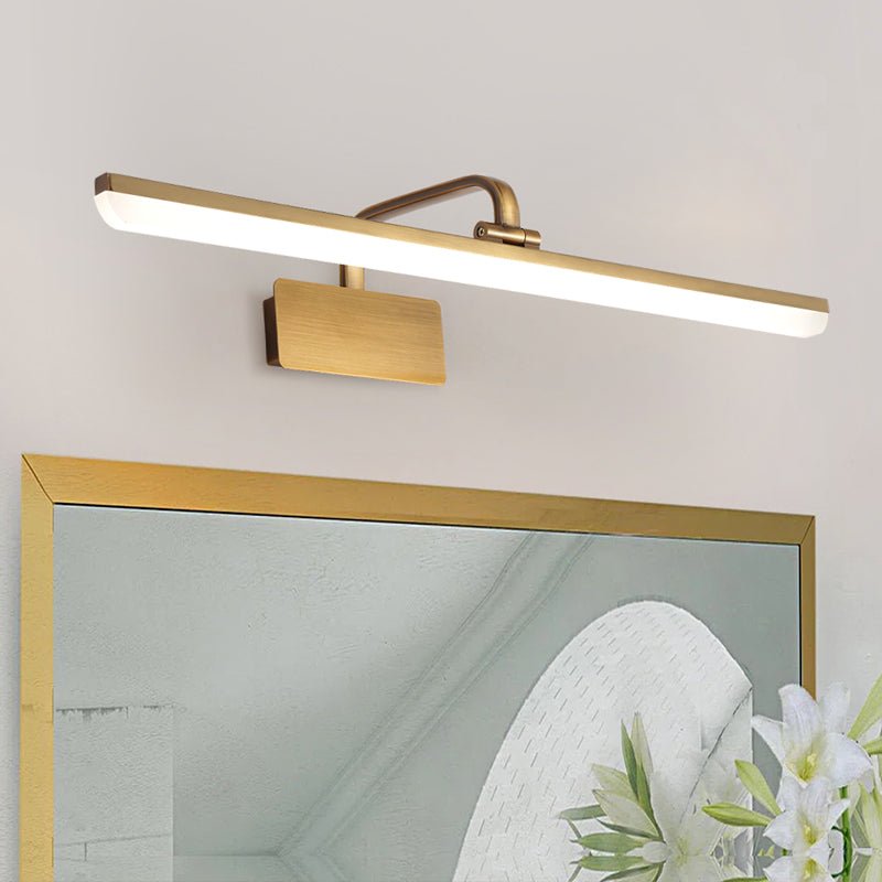 LightFixturesUSA-1-Light Brass Linear LED Vanity Light-Wall Sconce-16in-