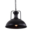 Load image into Gallery viewer, LightFixturesUSA-1-Light Industrial Dome Pendant Light-Pendant Light-Black-