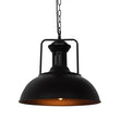 Load image into Gallery viewer, LightFixturesUSA-1-Light Industrial Dome Pendant Light-Pendant Light-Black-