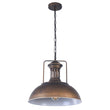Load image into Gallery viewer, LightFixturesUSA-1-Light Industrial Dome Pendant Light-Pendant Light-Brushed Rubbed Brass-