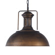Load image into Gallery viewer, LightFixturesUSA-1-Light Industrial Dome Pendant Light-Pendant Light-Brushed Rubbed Brass-