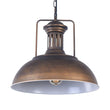 Load image into Gallery viewer, LightFixturesUSA-1-Light Industrial Dome Pendant Light-Pendant Light-Brushed Rubbed Brass-