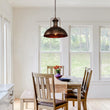 Load image into Gallery viewer, LightFixturesUSA-1-Light Industrial Dome Pendant Light-Pendant Light-Rusty-