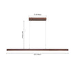 Load image into Gallery viewer, LightFixturesUSA-1-Light Modern Minimalist LED Wood Linear Chandelier-Chandelier-Walnut-