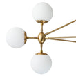 Load image into Gallery viewer, LightFixturesUSA-10-Light Frosted Glass Globe Geometric Chandelier-Chandelier-Black-10-Lt