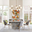 Load image into Gallery viewer, LightFixturesUSA-10-Light Frosted Glass Globe Geometric Chandelier-Chandelier-Brass-10-Lt