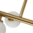 Load image into Gallery viewer, LightFixturesUSA-16-Light Milky White Glass Globe Linear Sputnik Chandelier-Chandelier-Black-16-Lt