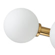 Load image into Gallery viewer, LightFixturesUSA-16-Light Milky White Glass Globe Linear Sputnik Chandelier-Chandelier-Black-16-Lt