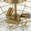 Load image into Gallery viewer, LightFixturesUSA-3-Light Brass Sculpture Glass Globe Bubble Semi Flush Chandelier-Chandelier-Brass-3-Lt (Pre-Order)