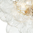 Load image into Gallery viewer, LightFixturesUSA-3-Light Brass Sculpture Glass Globe Bubble Semi Flush Chandelier-Chandelier-Brass-3-Lt (Pre-Order)